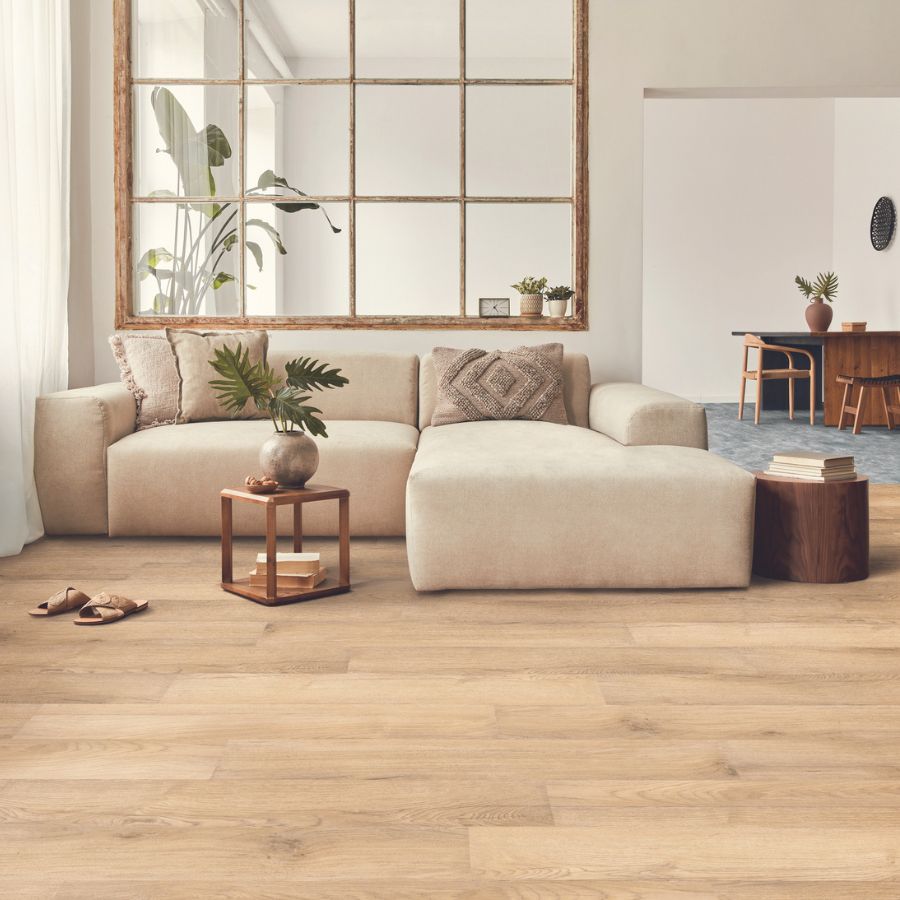 Vinyl flooring in a living room